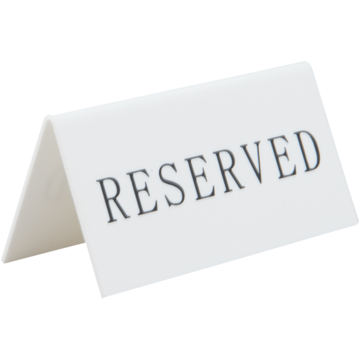 Bordskylt "RESERVED" Securit