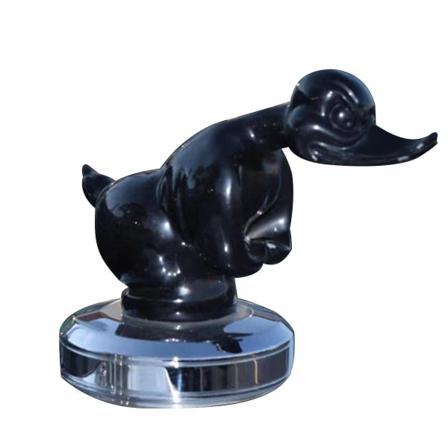 Arg Angry Duck Huvudprydnad, Resin Bil Emblem Convoy Huvudprydnader För Lastbilar Dekor För Insidan Eller Utsidan Av Bilen, 7 Tum Black