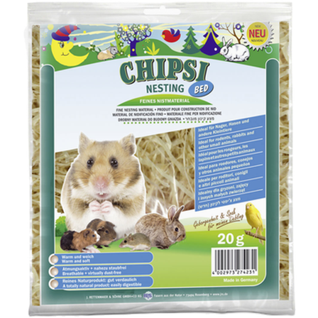 Chipsi - Nesting Bed Bomaterial Beige 20 g - Smådyr - Bunnstrø og bomateriale - Bomateriale og hamstervatt - ZOO.no