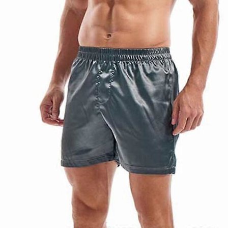 Herre Casual Undertøj Soveshorts Satin Boksershorts Silke Glatte Pyjamasshorts Mand Ensfarvet Hjemme Sovetøj Yoga Sports Underbukser