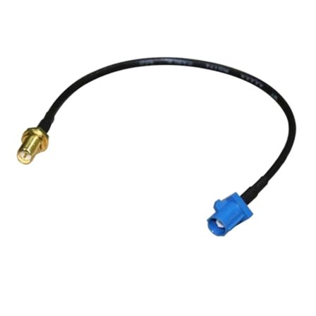 SMA hane till Fakra C hane blå koaxial pigtailkabel 20 cm 8 tum för fordon lastbil