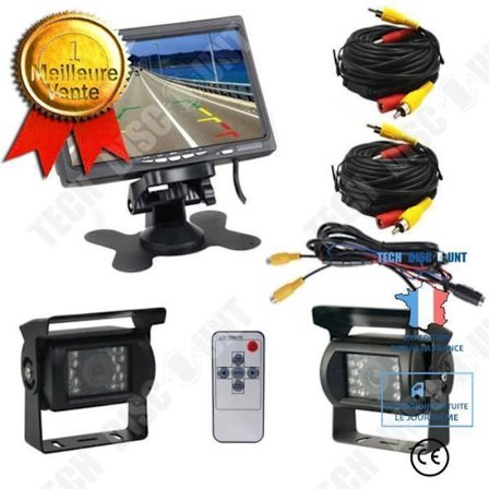 Bagudsigtsradar - LUNAVO - 7" kamerakit - 2 LED IR kameraer - Vandtæt - 720P