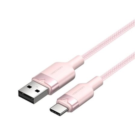 USB 2.0 A till USB-C 3A-kabel Vention CTNPH 2M (rosa)