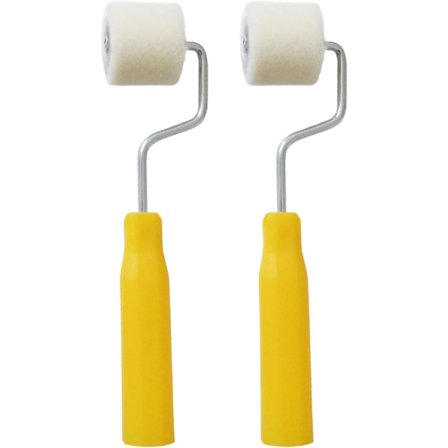 2 stk. Mini malerruller i ull, kort hår, ekstra liten malerrull, malerruller, liten rull kompatibel med maling kompatibel med detaljering av 