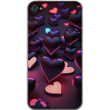 Kompatibel Mobilcover til Apple Apple iPhone 4 Midnatshjerter