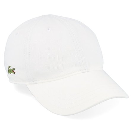 Lacoste - Branco unconstructed Boné - Kids Side Logo White Dad Cap @ Hatstore