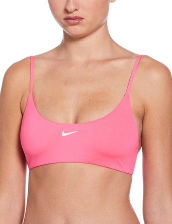 NIKE SWIM Nike Essential Bralette Bikini Top - Pink - L