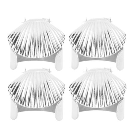 4 kpl kynttilänsammutinta, kynttilän sammutin, metallinen kuvioitu automaattinen kynttilän sammutin kynttilän sammuttamiseen, hopea