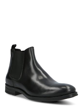 Jfwargo Leather Chelsea Ln Støvletter Chelsea Boot Svart Jack & J S
