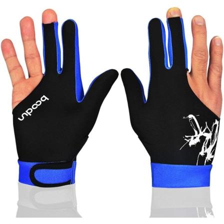 Elastisk Lycra 3 finger display biljard skyttehandske M dark blue m