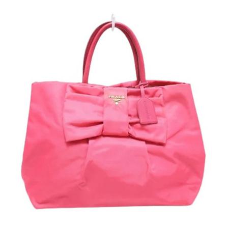Prada Vintage, Pre-owned Polyester Handbag Roze, Dames, Maat:ONE Size,nylon