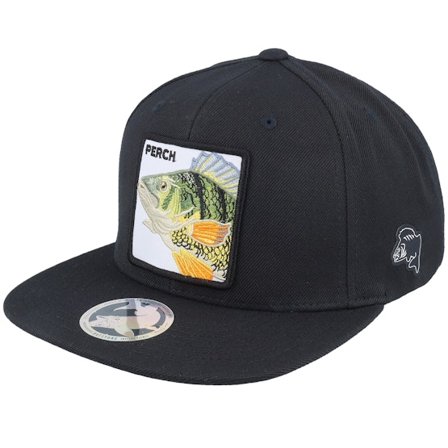 Skillfish - Svart snapback Keps - Perch Pro Fishing Black Snapback @ Hatstore