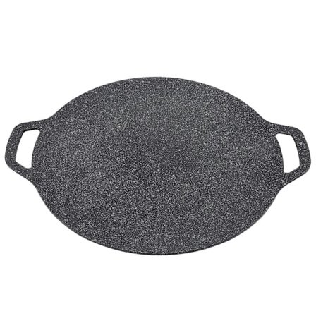 30CM Koreansk Rund Grillpanne - Non-Stick Aluminium BBQ Plate for Kjøtt & Pannekaker
