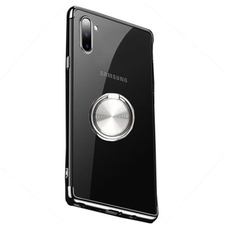 Ainutlaatuinen suojakuori sormustelineellä - Samsung Galaxy Note10 Silver Silver