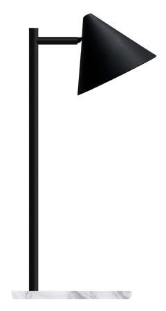 Westal Tratt Micro Bordslampa GU10, utan ljuskälla Svart/Marmor, Belysning