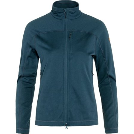 Fjällräven Dam's Abisko Lite Fleece Jacket in Indigo Blue | Size: XS, Polyester