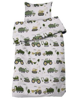 Sengetøj Traktor 2-delt Beige