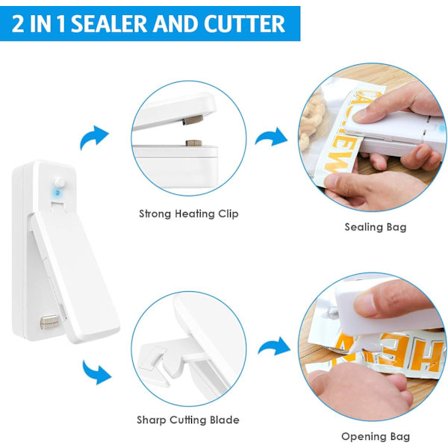 Mini påssvets, 2 i 1 bärbar uppvärmd påssvets, värmeförseglare