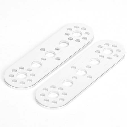 2 aluminiumsplater med 5 hull tilpasset Tetrixrobotics robottilbehør