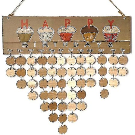 Trækalender, Familietrækalender, Til Hjemmedekor, Fødselsdagsfestpåmindelsesplade Hy