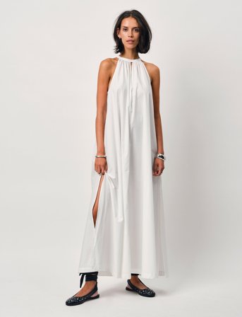 Dante6 Dante6-Isadora Maxi Halter Dress - White - 42