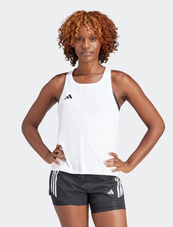 adidas Performance Adizero E Tank - White - L