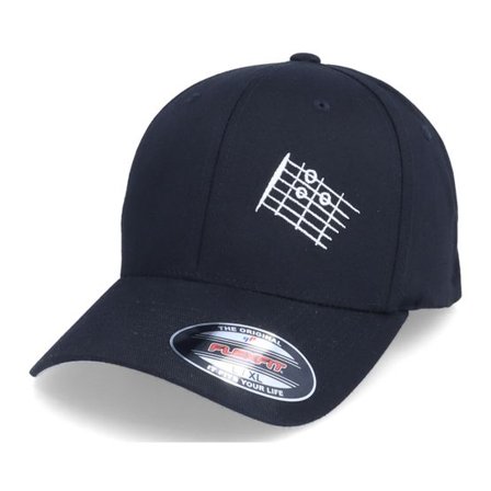 Abducted - Svart flexfit Keps - The D Chord Black Flexfit @ Hatstore