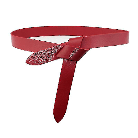 Nyeste design knute kuskint belter for kvinner myk ekte skinn knyttet stropp belte lang ekte kjole tilbehør dame midjebånd red brown 03 105cm
