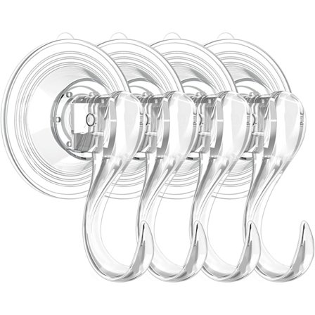 Multifunktionelle sugekop kroge, stærke genanvendelige vakuum kraftige 6,6LBS sugekop kroge til badeværelse vindue glas køkken, ophæng til håndklæde 