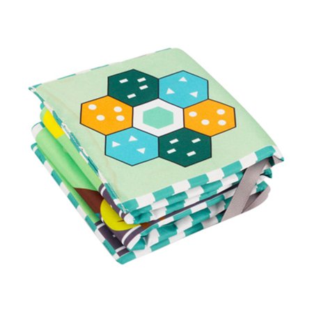 Tidlig utdanning, rivefast, myk stoffbok for babyer og småbarn, farge trafikkdyr