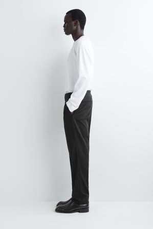 COS Men's Pantaloni Slim In Cotone in Nero