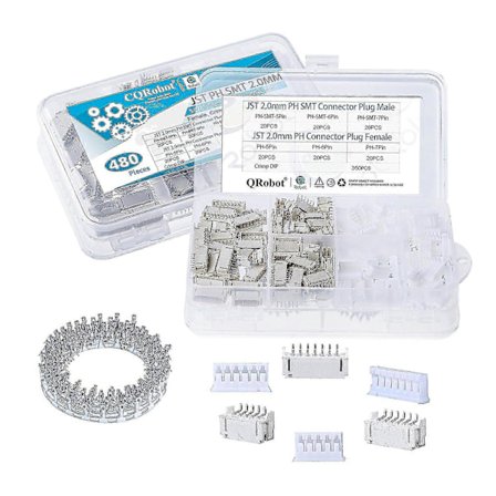 60 sæt/480 stk. Jst Ph Smt 2,0 mm Pitch 5/6/7-ben Ic-sokler og stik Adapter Konnektor Han- og Hunterminal, Krympe Dip Kit. Til Industriel Int