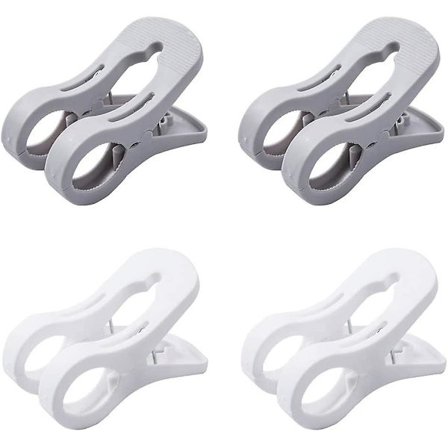 4 stk. tørreklips i plast, multifunktionel dyneclips, skridsikre klemmer til tøj B