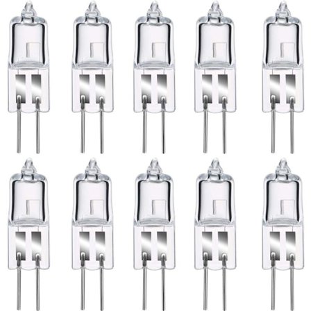 G4 Halogenlampor, 12V 20W G4 Halogen Stiftsockellampa, 2800K Varmvit Dimbar G4 Klar Kapsellampa 10st