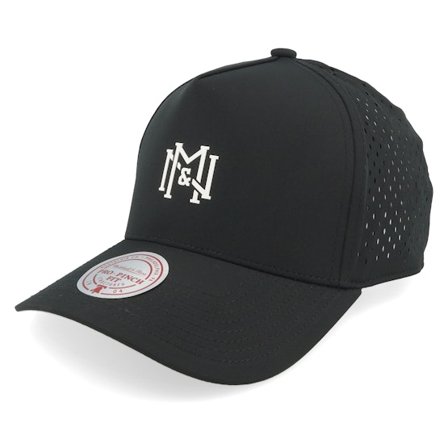 Mitchell & Ness - Zwart adjustable Cap - Own Brand Perfect Icon Pro Black A-frame Adjustable @ Hatstore