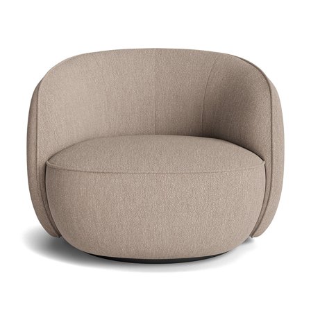 Marseille Lænestol, Drejefunktion - Alpine Mørk Beige, Nordisk Minimalisme, 96x92x74cm - Elegant Design til Stue & Sofa - Komfortabel & Vanedannende 