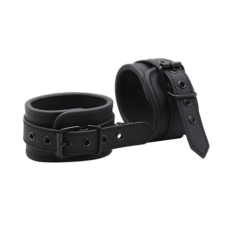 1 Par Svamp Omsluttende Lås Håndjern Lær Håndjern Par Moro Voksen Leketøy (håndjern)