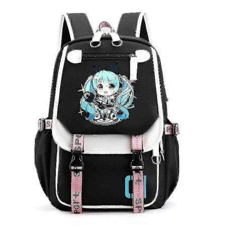 Miku Girl Anime Skolesekk Casual Ryggsekk Kul Bokveske -YQ_tfrf