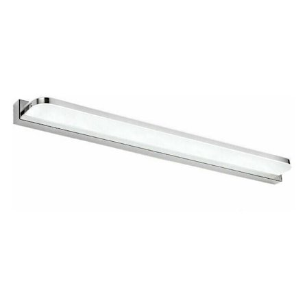 Luksuriøs baderomsspeillampe, elegant design i rustfritt stål og akryl, ingen ekstern strømforsyning nødvendig, 42 cm kaldt hvitt LED-lys for baderom