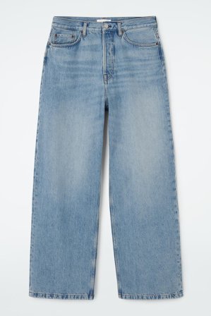 COS Women's Volume Wide Leg Jeans Bag in Blue