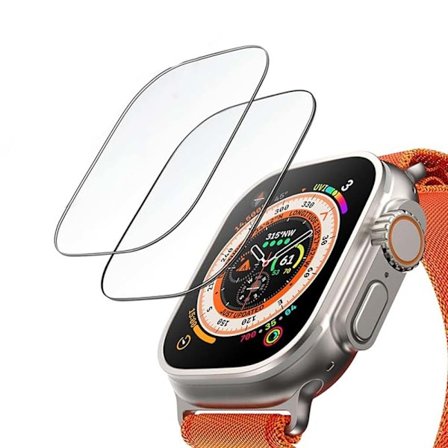 2-pakning skærmbeskyttelse til Apple Watch Ultra 49mm, hærdet glas