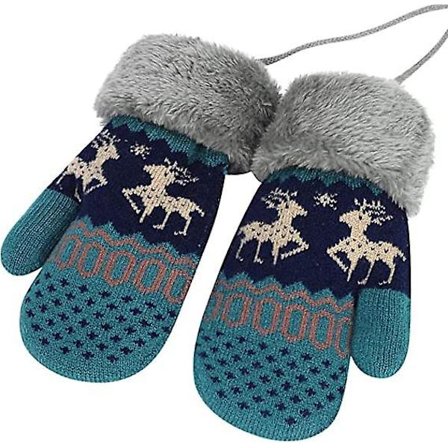 Blåstrikkede handsker tykke vanter vinter opvarmede luffer fuld finger foring termiske plys handsker udendørs sportshandsker ski snowboard camping 