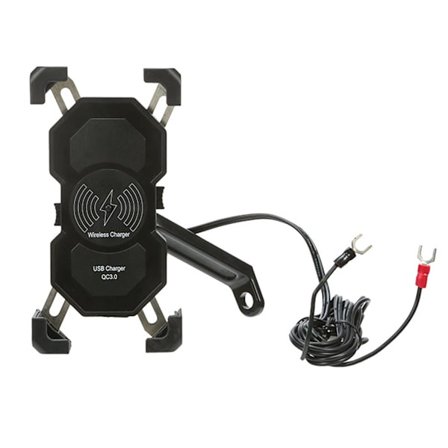 12-24V Moottoripyörän QC3.0 USB 15W Langaton Laturi Teline Moottoripyörän Puhelinpidike Peilin Alusta USB-laturi Matkapuhelimelle