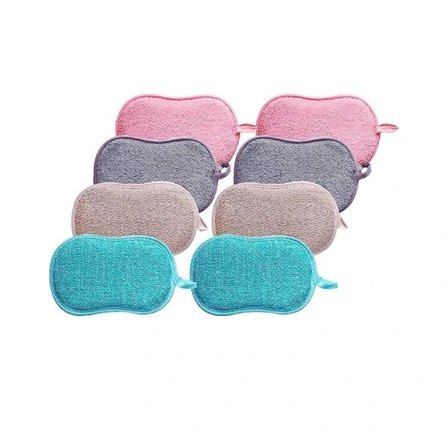 Sett med 8 vaskbare mikrofiberkluter, perfekte for non-stick panner