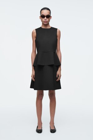 COS Frauen Minirock Aus Scuba In A-Linie in Schwarz