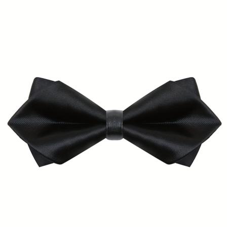 Fluga för män, Groomsmen Groom fluga, Formell klänning Bröllopsflugor Pointed Black