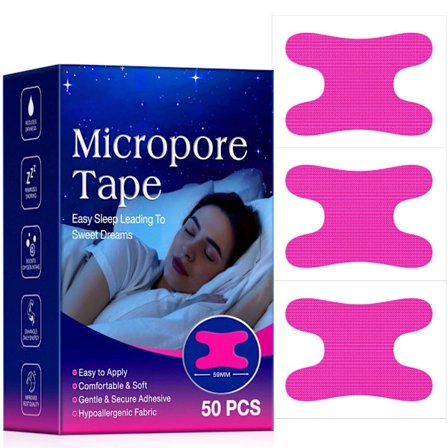 50 stk. elastisk søvnmundtape mod snorken til behagelig natbrug