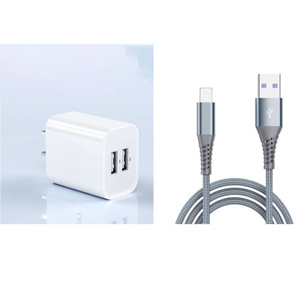 Tvådelad uppsättning (laddare + Apple-datakabel), laddningskabel USB fas