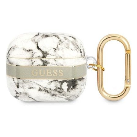 Guess GUA3HCHMAG AirPods 3 cover grå/grå Marble Strap Collection