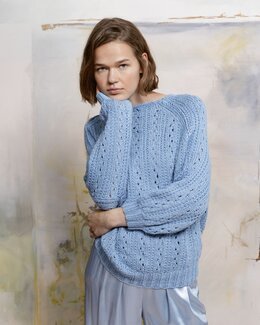 Strikkeoppskrift Genser Blå - Lang Yarns